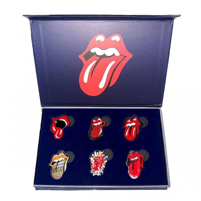 The Rolling Stones Set de Insignias Lenguas Evolución 2 (Paquete de 6) negro