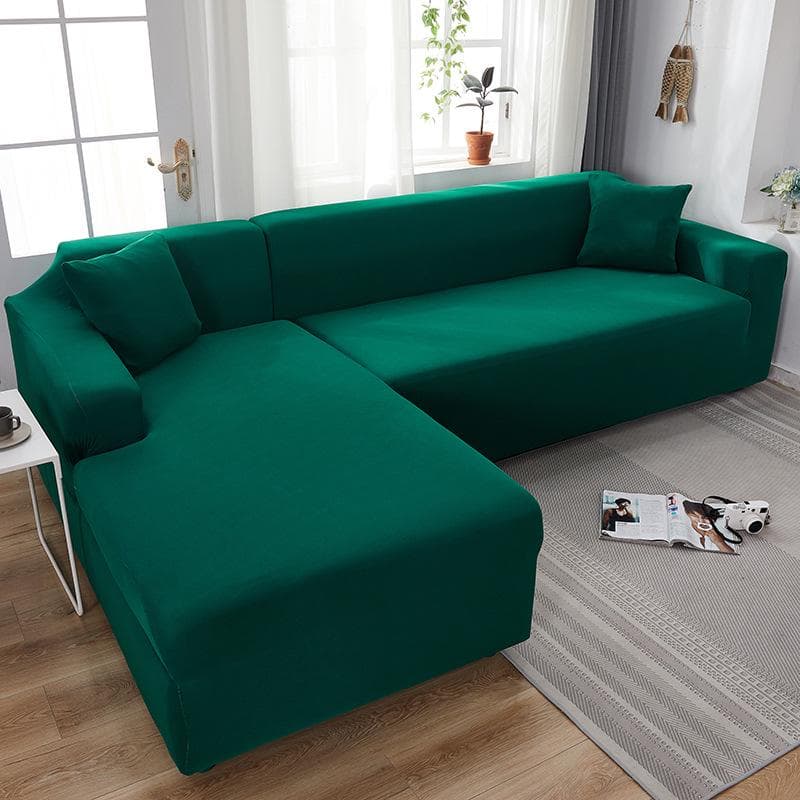 Chaise Longue Nórdica Funda de Sofá Elástica Universal verde oscuro