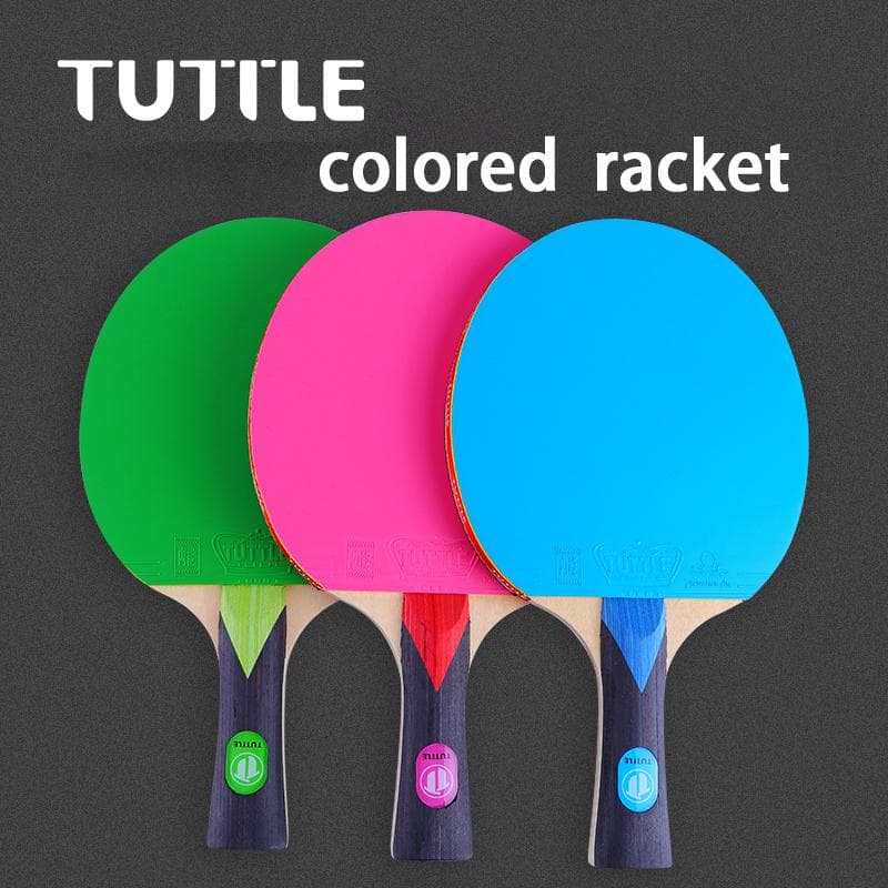 Raqueta de tenis de mesa horizontal de una sola raqueta de color Tuttle, equipo individual, escuela, club, gimnasio, mango largo, mango corto, entrena