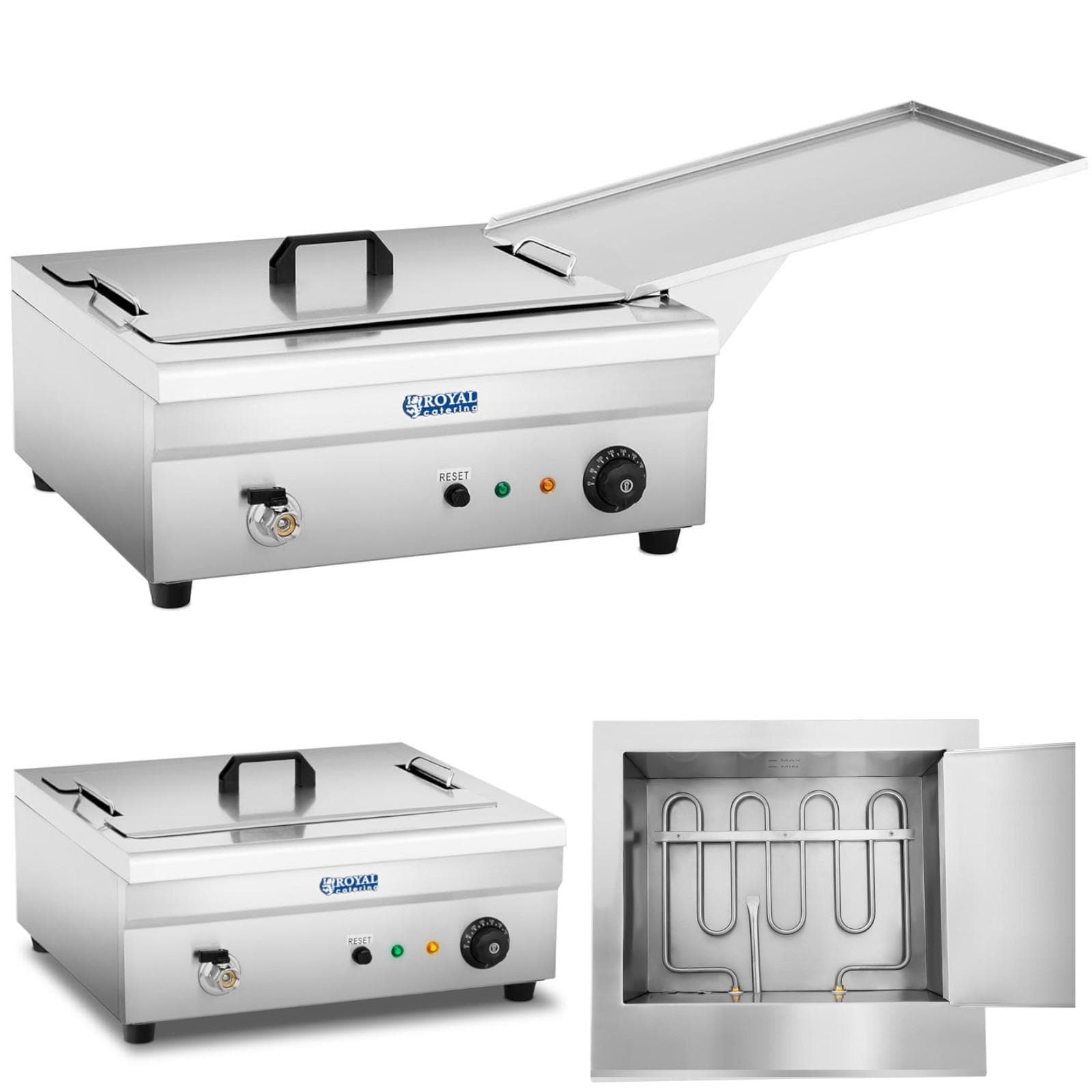 Freidora de donuts de pescado con bandeja de goteo 3200W 230V 14L