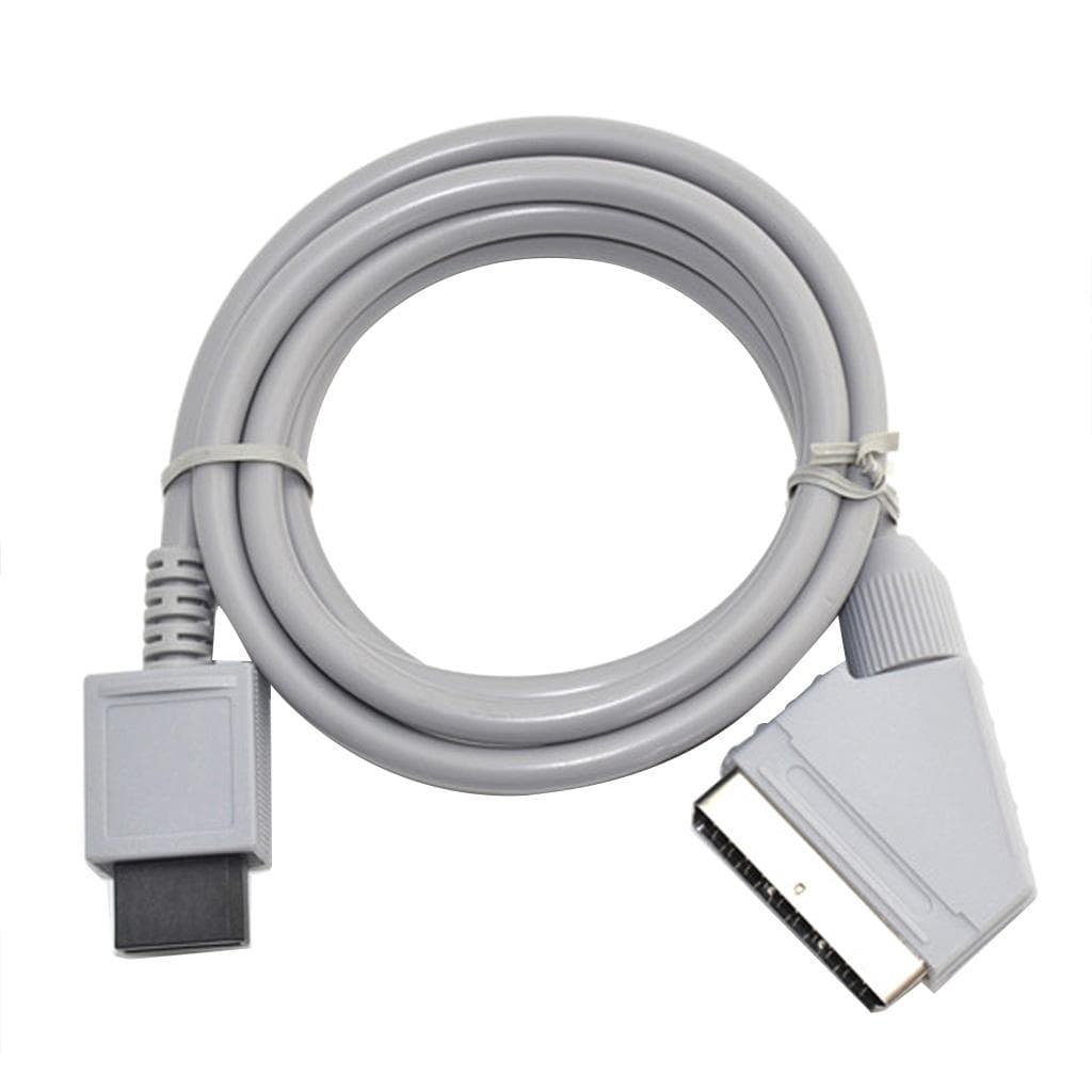Cable de vídeo AV para TV con Scart RGB de 1,8 m compatible con videojuegos Wii Wii-U