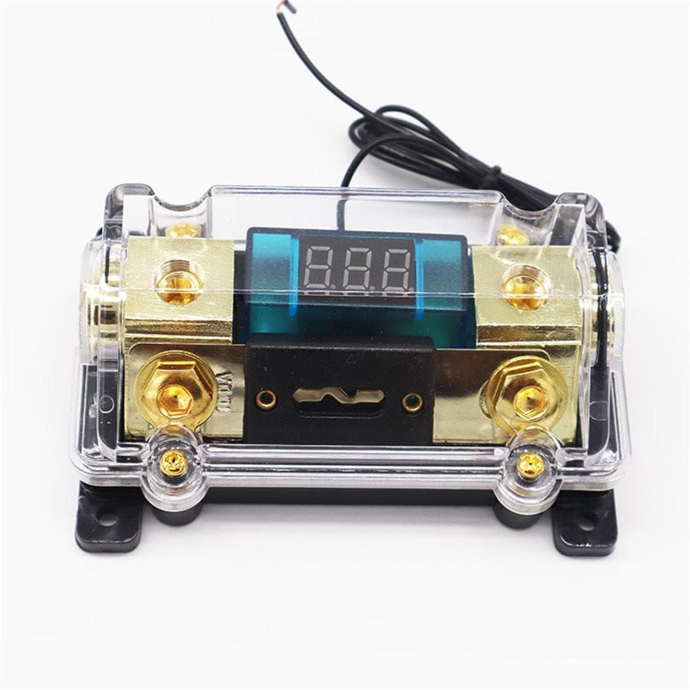 Portafusibles para Sistema de audio de Coche con Indicación de Voltaje 1 / 0ga entrada-2/4ga salida