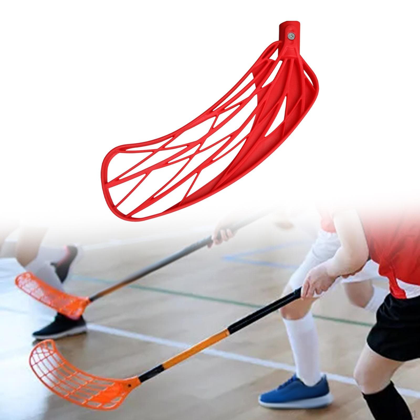 Pala de Floorball Curvada para Seco Hockey sobre Hielo Cabeza de Palo de Fibra de Vidrio Versátil