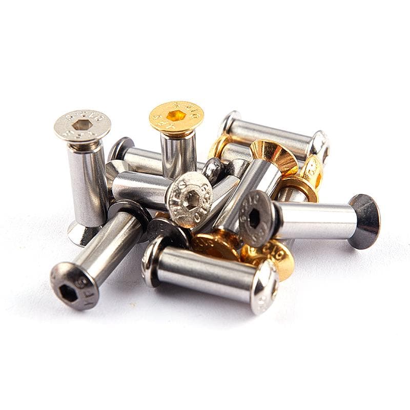 Remache de tornillo para cuchillos M4, Material artesanal, mango de cuchillo, placa, tornillo de fijación, 2 uds.
