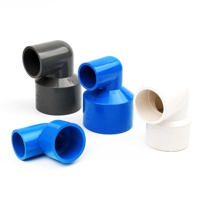 Conector Codo Reductor de 90 Grados de PVC de 20/25/32/40/50mm Accesorio para Tubería de Agua de Irrigación de Jardín Adaptador Recto para Acuario