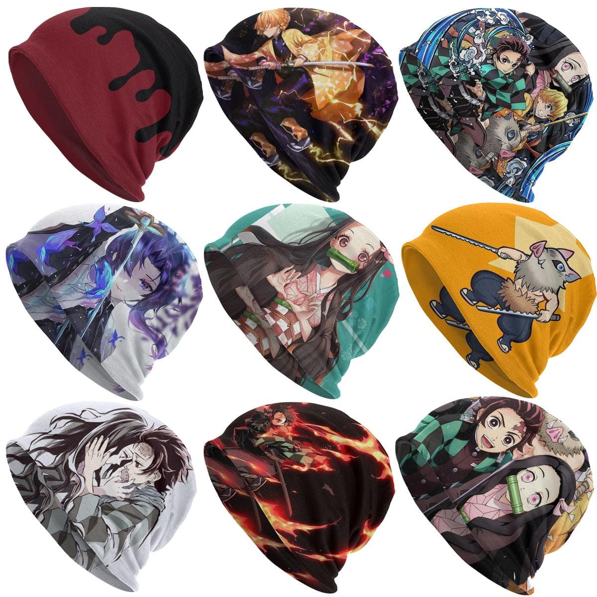 Douma Demon Slayer Kimetsu No Yaiba Kamado Anime lavado cálido capó al aire libre Casual gorros protección Unisex mujeres sombreros cm