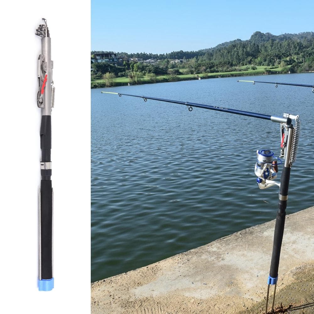 2.1m / 2.4m / 2.7m / 3.0m Caña de Pescar Automática Ajustable Telescópica Caña Dispositivo Mar Río