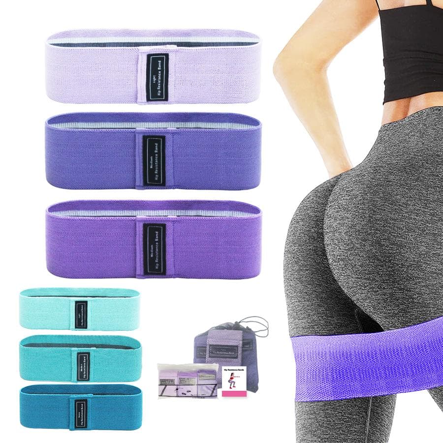 Bandas Elásticas de Resistencia de Tela para Glúteos Sentadillas Entrenamiento de Glúteos Antideslizantes Entrenador Banda Gruesa Estiramiento