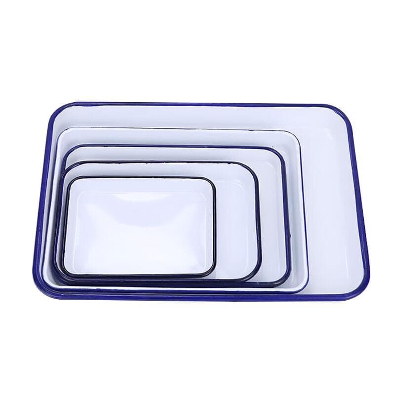 Bandeja Rectangular para Servir Esmaltada Gruesa Homeglen