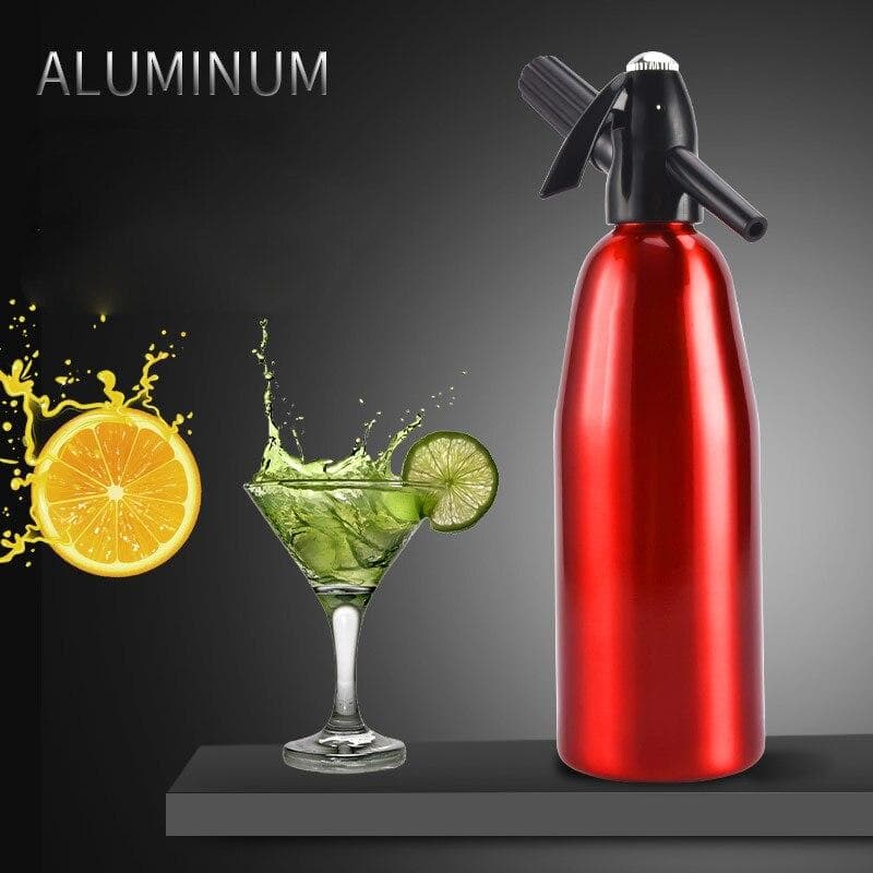 Dispensador Manual de sifón de Soda CO2, generador de burbujas de agua, máquina de refrescos de cóctel, barra de aluminio, fabricante de Soda