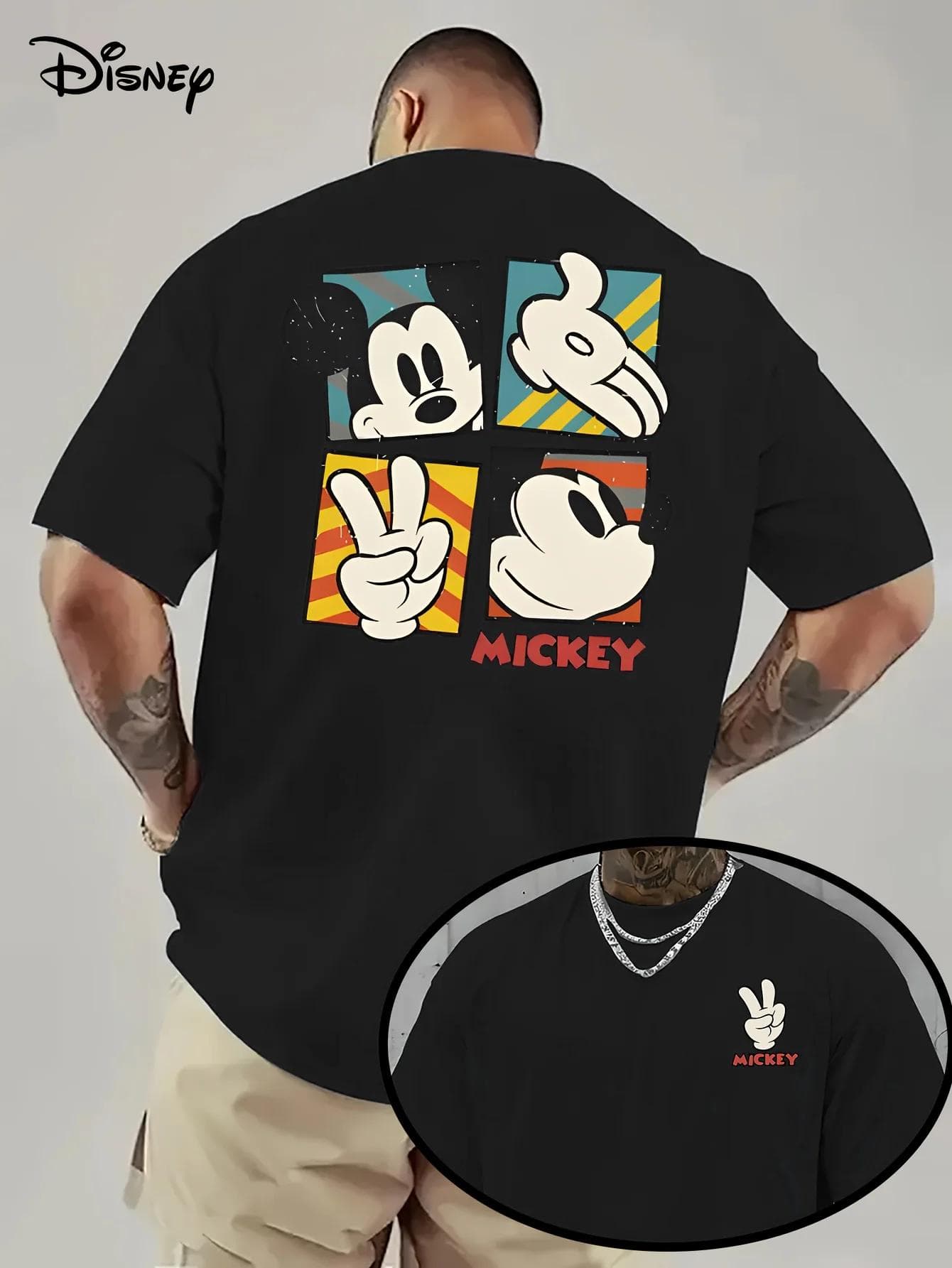 Camisetas de Desenho Animado Disney Masculinas Mais Vendidas, Camisetas de Algodão Puro Macias de Alta Qualidade, Camisetas Casuais, Modernas e
