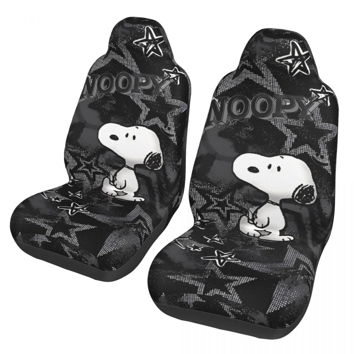 Fundas para Asientos de Coche de Perros Lindos de Snoopy Asientos Delanteros 2 Piezas Protección Interior de Coches Ajuste Universal Para Camiones