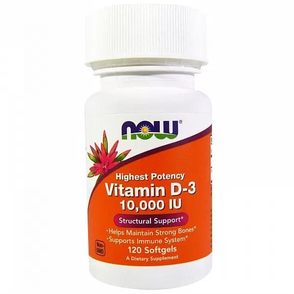 Now Foods Vitamina D-3 10.000 UI 120 SGELS