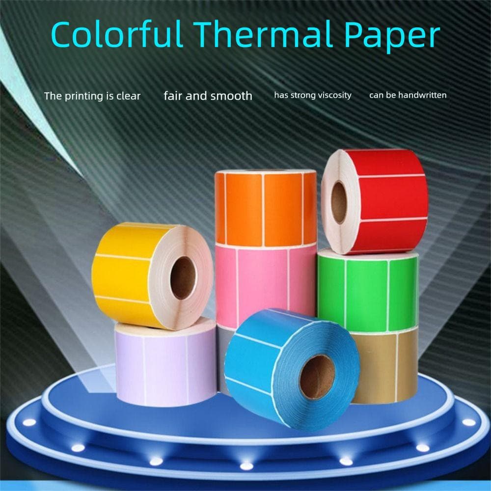 500/800 Piezas Etiqueta Adhesiva Multicolor 40*30mm 40*60mm Pegatina de Etiqueta Papel Térmico Supermercado cm rojo
