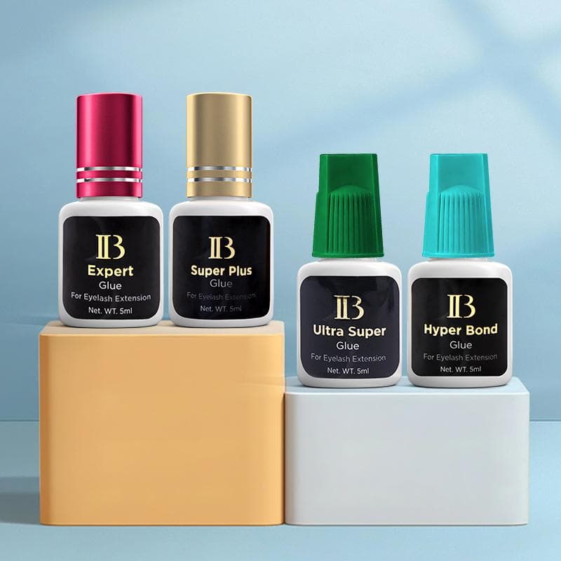 Pegamento IBeauty para extensiones de pestañas, suministros adhesivo IB, tapa verde, rojo vino
