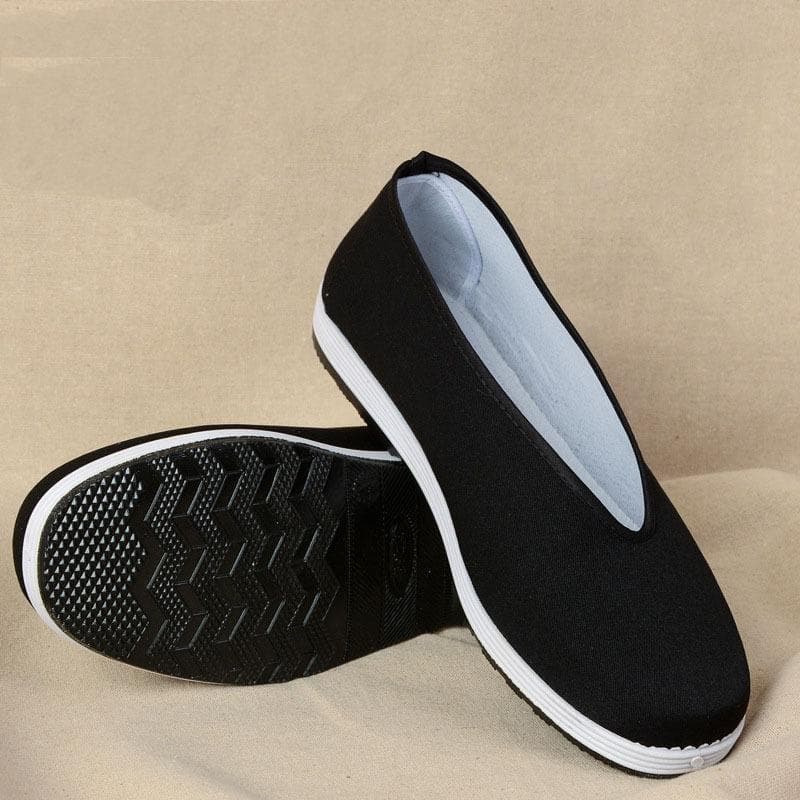 Zapatos de hombre Retro negro kungfú chino arte marcial zapato de entrenamiento para Tai Chi Wushu deportes entrenamiento físico cm