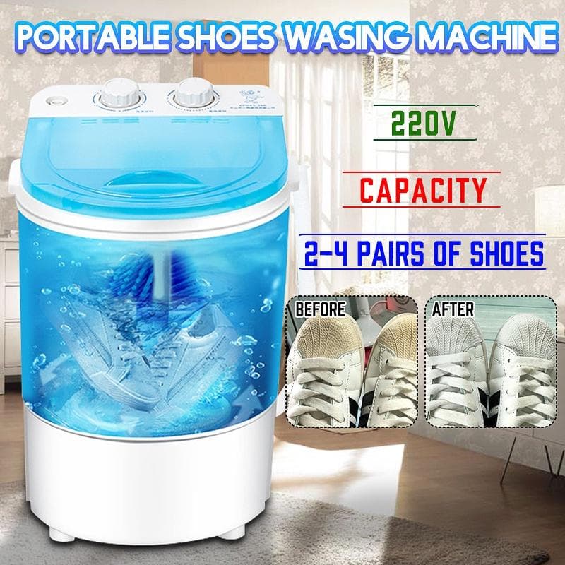 Lavadora de Zapatos 5kg Lavadora de un Solo Tubo y Secadora Máquina para Zapatos Ropa Doble Uso Limpiador de Zapatos Mini Único