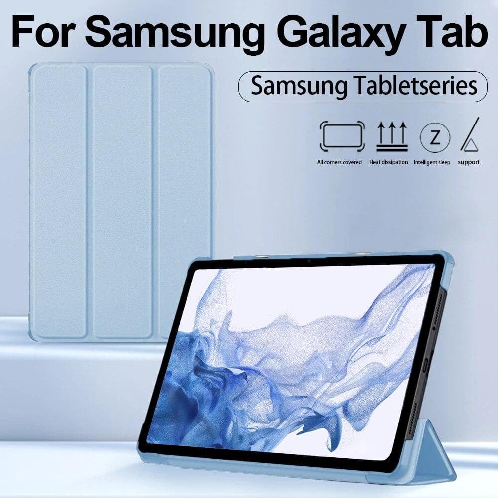 Funda de Cuero para Tableta para Samsung Galaxy Tab S11 S10 12.4 S7 FE S7 S8 S9FE Plus S6 S10 Lite A7 A8 Funda Flip Cubierta Protectora Suave de Silic