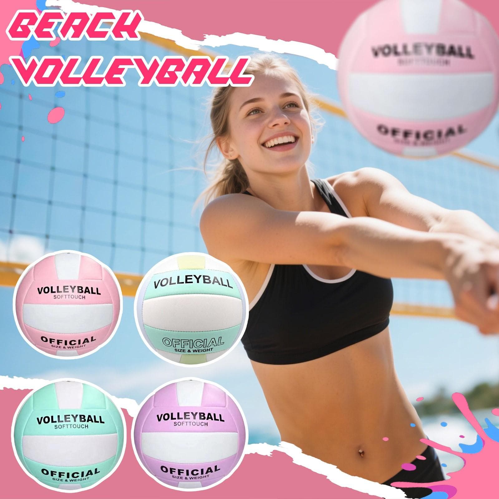 Voleibol Entrenamiento Estudiantil Examen de Ingreso a la Escuela Secundaria Voleibol de Playa Cosido a Máquina Engrosado Antideslizante Voleibol