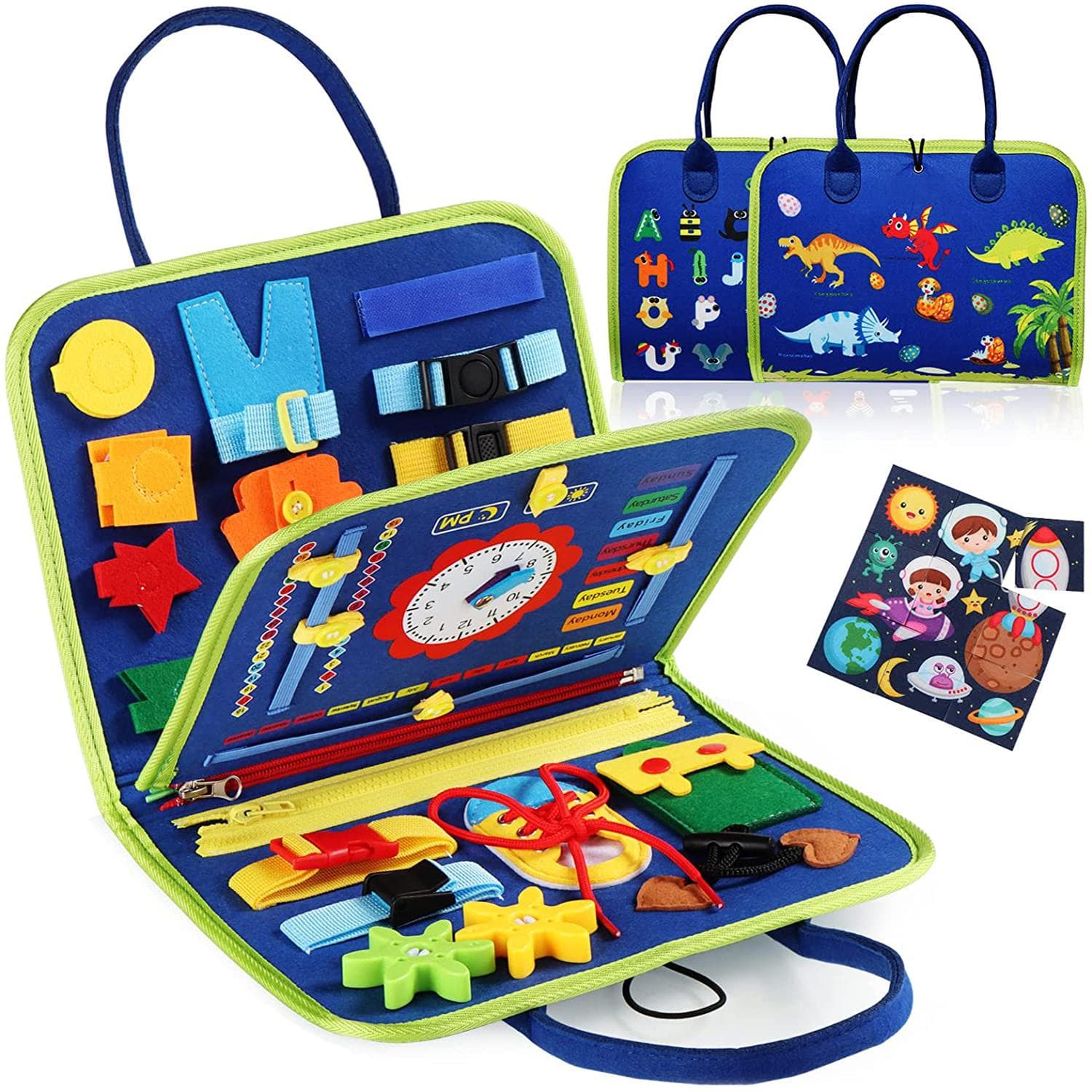 Juguetes Montessori Tabla de Actividades Tablero Sensorial Tablero de Desarrollo para Habilidades Motoras, Tablero de Aprendizaje para Niños