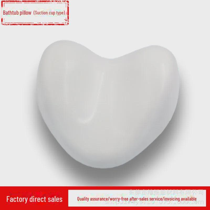 Almohada de Baño Impermeable de Espuma de Poliuretano en Forma de Corazón con Ventosas para un Masaje Confortable en la Bañera