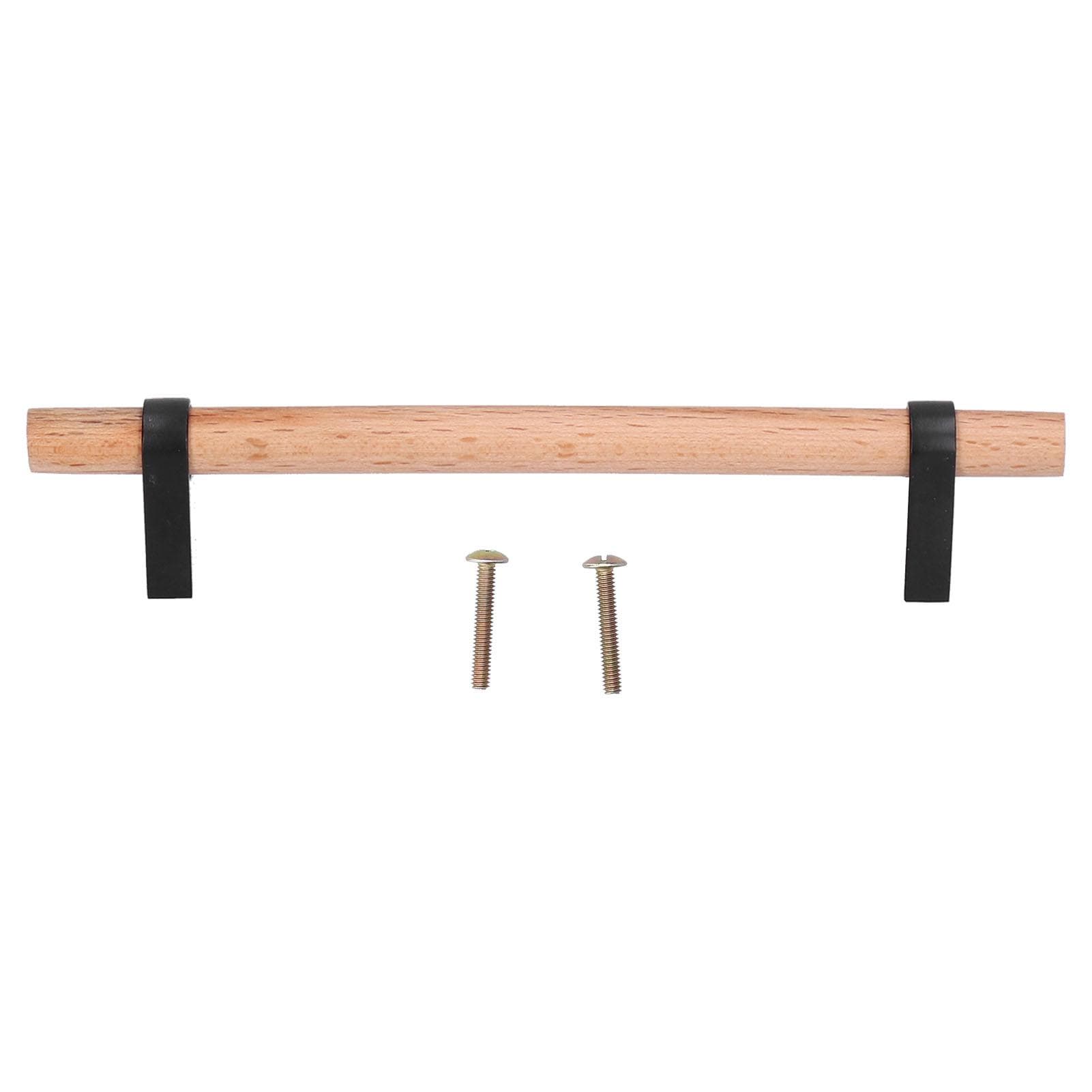 Manija Moderna Simple para Cajón Armario Tirador de Puerta de Pino Negro Ferretería para Muebles para Hogar Sala de Estar Agujero de 128