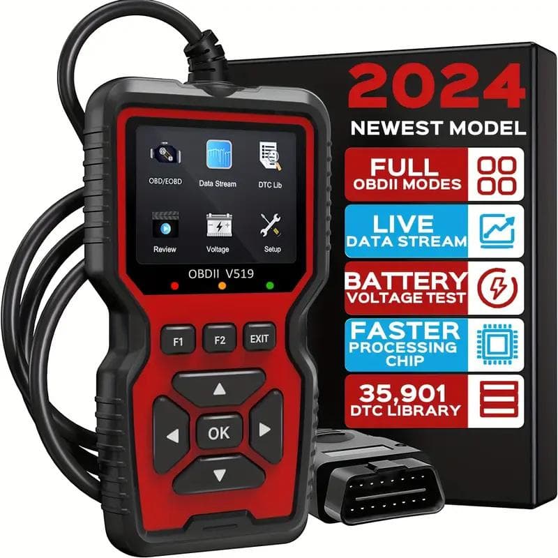 Escáner Obd2 Datos en Vivo V519 Herramienta Profesional para Mecánico Lector de Códigos de Diagnóstico Lector de Códigos de Falla Borrar Escáner