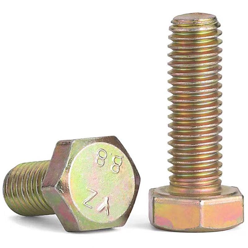 Pernos hexagonales galvanizados con zinc de alta resistencia - Grados 8.8 (M6, M8, M10, M12)