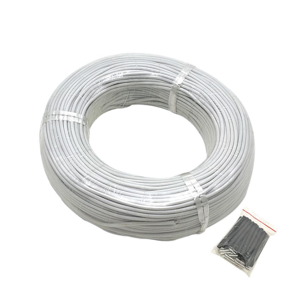 Cable calefactor en espiral de caucho de silicona de 100 m, 0,3/0,6/1,1/2,2/14/50 ohm/m, manta eléctrica para incubadora, suministro de calor para