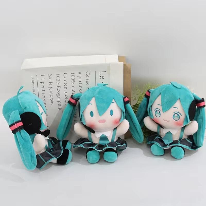 Muñeco de peluche con imagen de Hatsune Miku de 20-25 cm, peluche periférico de anime, muñeca de peluche Kawaii para niña, regalo de cumpleaños,