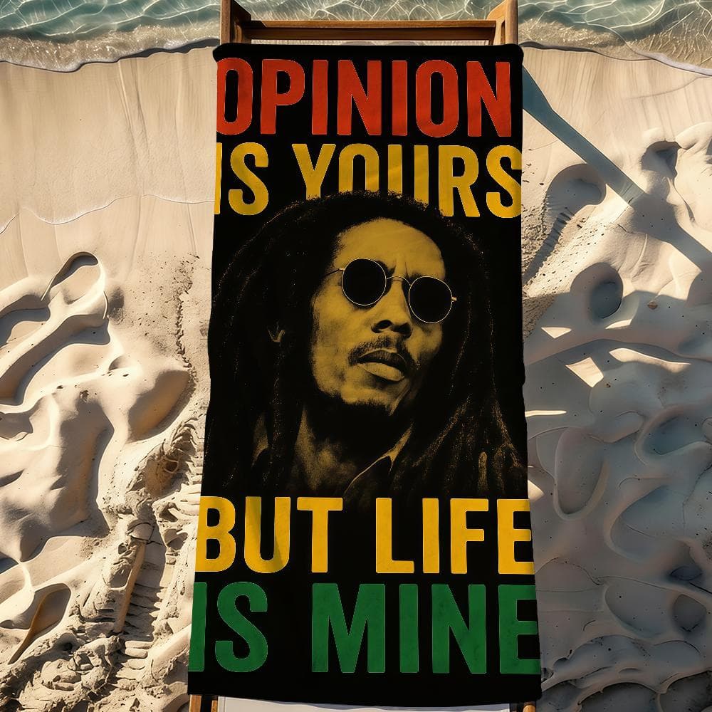 Toalla de Bob Marley Deportiva Secado Rápido Equipo de Viaje Camping Resistente a la Arena Suave Ligera Grande Toalla de Playa