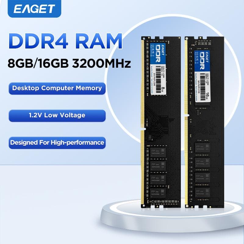 RAM DDR4 8G/16G 3200MHZ Admite la función de overclocking Intel XMP 2.0 a 1,2 V Memoria para computadora de escritorio Intel AMD de bajo voltaje