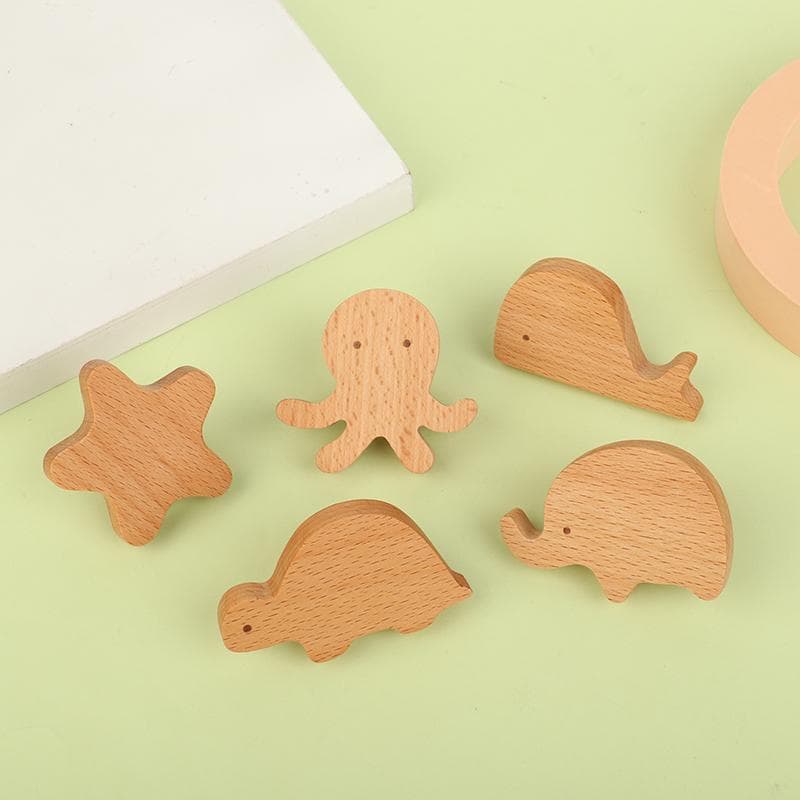 Lindas Nubes Estrellas Tiradores de Madera para Muebles para Armarios y Cajones Pomos de Puerta Tiradores para Alacena de Cocina Armario Tiradores de