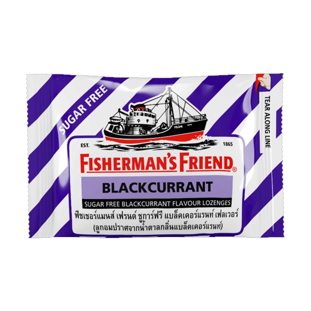 Pastillas Fisherman's Friend, Pastillas con sabor a grosella negra, sin azúcar, 25 g. x 6 /12 / 24 piezas