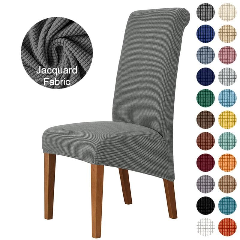 Funda de Silla de Respaldo Alto y Universal de Alta Elasticidad Jacquard Talla M Xl Fundas de Silla Comedor Cocina Oficina Hogar Franela de Maíz