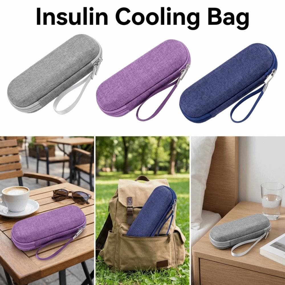 Bolsa Impermeable para Almacenamiento en Frío Glaciado Bolsa Congelador para Medicamentos EVA Bolsa Refrigerante para Insulina Exterior azul