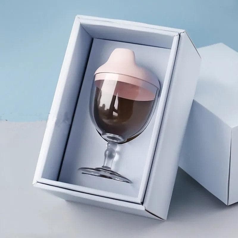 Botellas de aprendizaje para bebés, 150ml, copa de vino creativa en forma de copa para niños, alimentación con biberón, copa de pico de pato cm