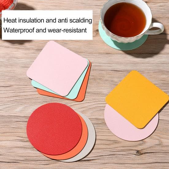 Mantel Individual para mesa de comedor, posavasos de colores vibrantes, resistente al desgaste, diseño antideslizante, tapete cuadrado redondo para