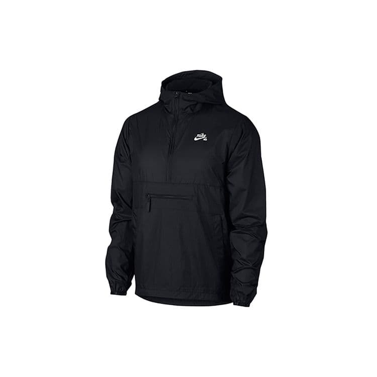 Chaqueta Hombre Nike SB Skateboarding Retro Pulóver Cuello Alto Tejido Logotipo Chaqueta Negro CT5327-010 cm