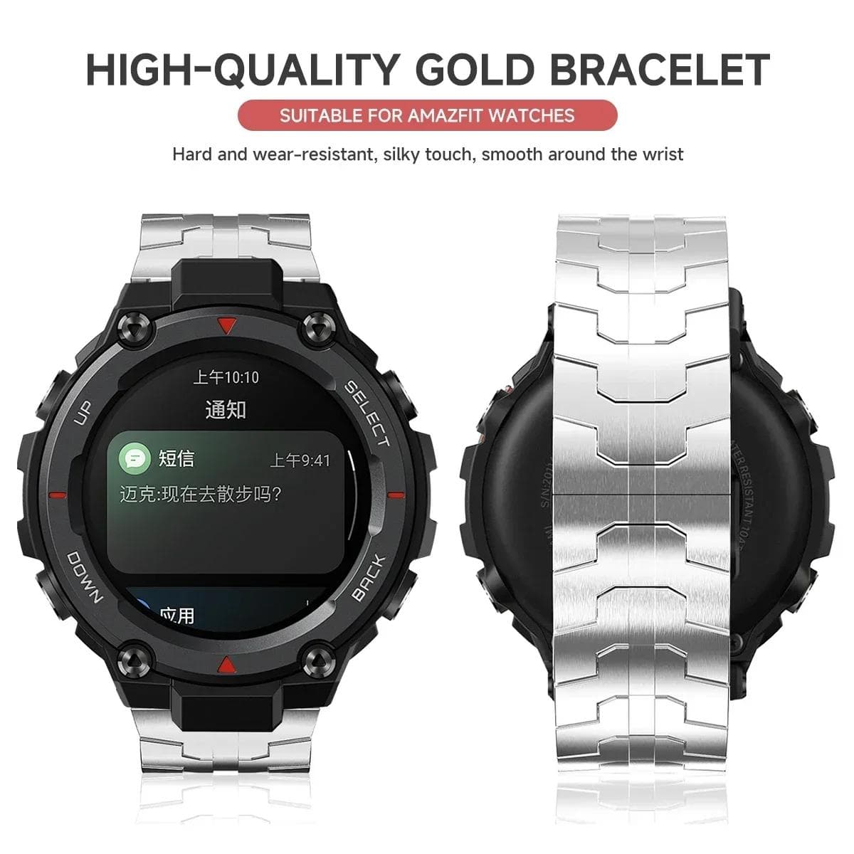 Correa de Acero para Huami Amazfit T-rex 3/2 Trex Pro Correa de Metal para Reloj para Amazfit T-REX Ultra Cierre de Mariposa Accesorios para Smartwatc