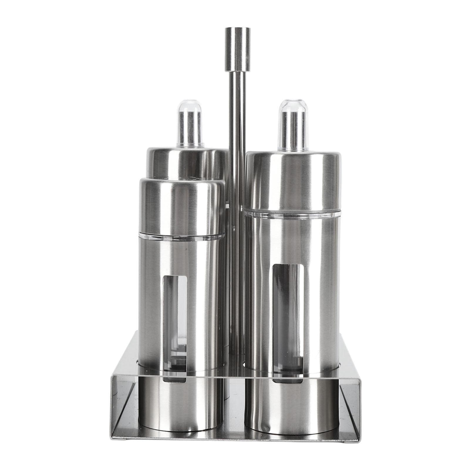 Salero Acero Inoxidable 304 con Ventana Visora Salero para Pimienta para Restaurante Hogar Barbacoa Sal 4