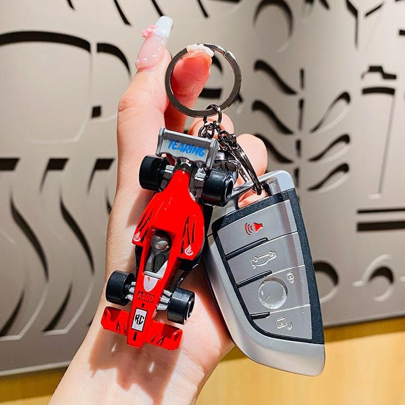 Llavero de Coche de Fórmula Vívida de Aleación para Parejas y Amigos Ideas Regalo azul