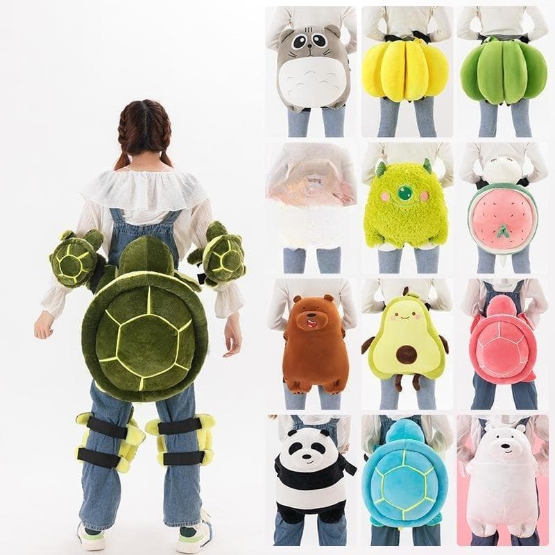 Equipo Protector de Esquí de Invierno Tortuga Peluche Almohadilla de Pedos Suave Lindo Oso Pardo Rodilleras Cadera Almohadilla Anti-caída para