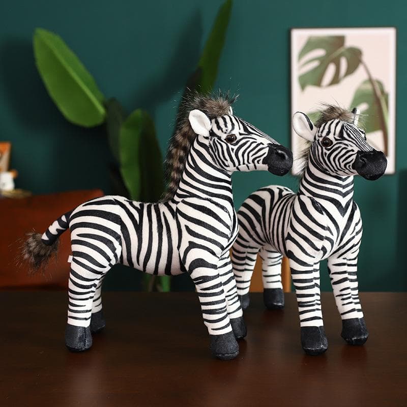 Peluche de Cebra de Pie de Tamaño Real, Juguete de Peluche, Muñeca de Cebra de Simulación, Accesorios de Fotografía, Regalos de Navidad y