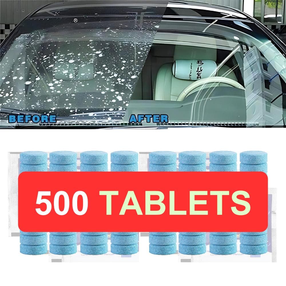 Pastillas limpiadoras de parabrisas multifuncionales para automóviles: limpiador en aerosol efervescente concentrado azul