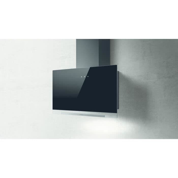 Campana extractora - ELICA - Aplomb - BL/A/60 - 58,8 x 65,5-99 x 25 cm - Vidrio negro / Gris antracita