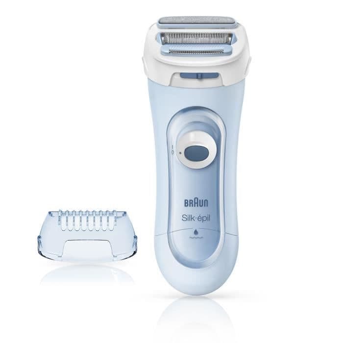 BRAUN Silk-épil Lady Shaver 5-160 Afeitadora eléctrica para Mujer - 3 en 1 - Sin Cable - Húmedo y; Seco - Azul