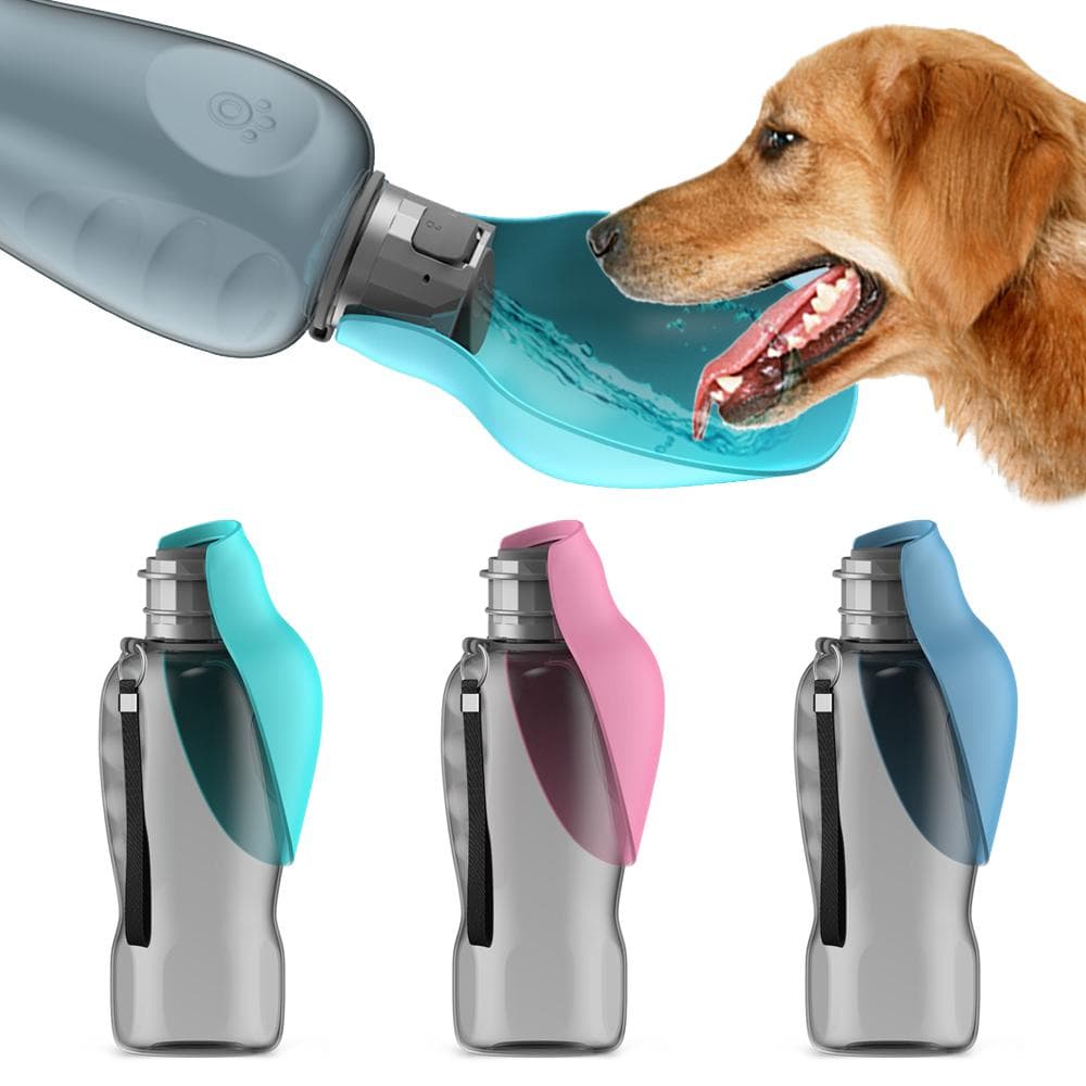 Botella de agua portátil para perros de 800ml para mascotas, viajes al aire libre, senderismo, caminar, tazón para beber plegable, suministros para
