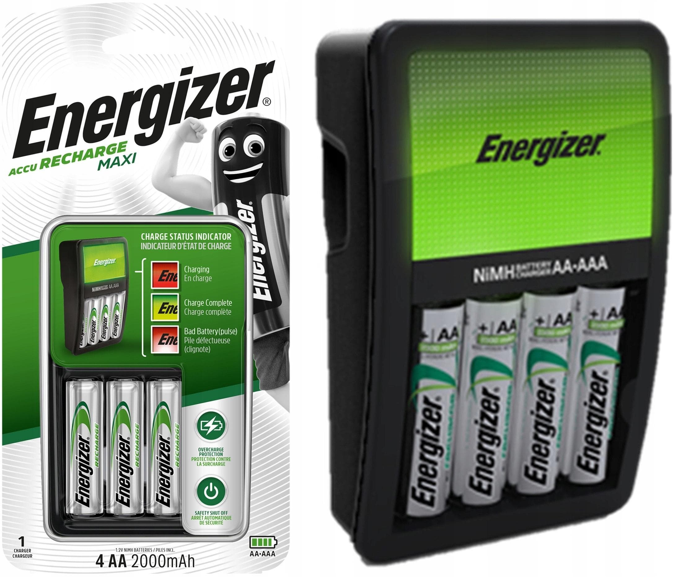 Cargador Energizer Maxi+4X Pilas AA 2000mAh