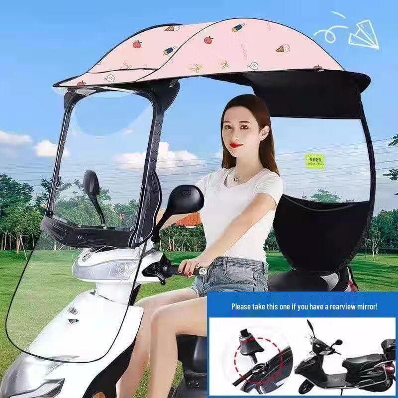 Toldo para Bicicleta Eléctrica para Lluvia y Sol